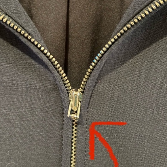 Worth Wool Blend Navy Zip Jacket with Silver Zipper Accents Size 16 NWT - Picture 12 of 13